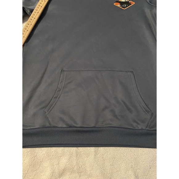 Ocean + Coast Mens Size L Bison Blue Hunting Scene Pullover Hoodie NWT - Picture 8 of 15